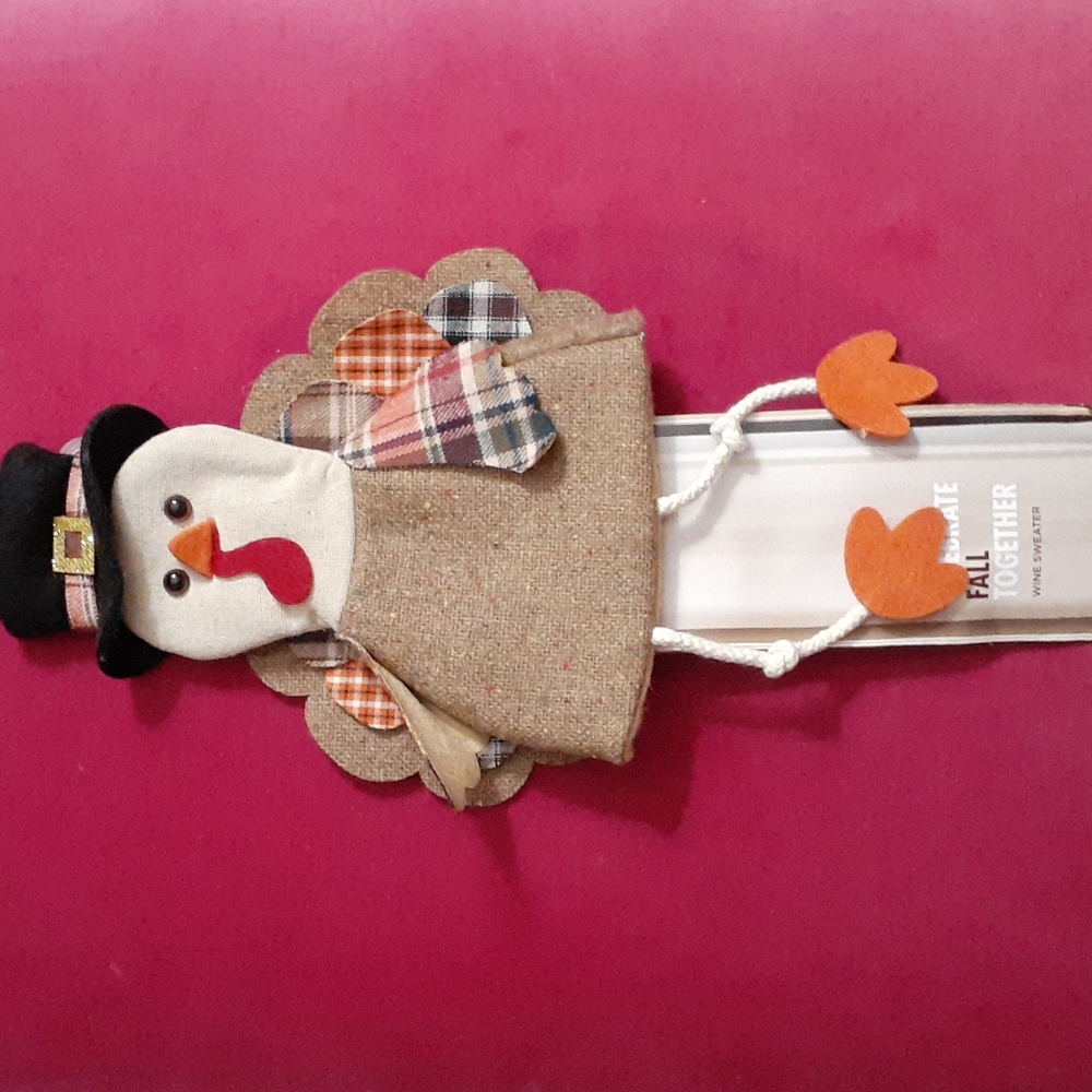 Thanksgiving Turkey Wine Bottle Cover